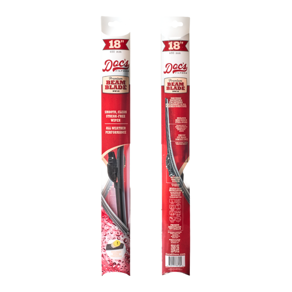 Doc's Auto Parts All-Season Beam Wiper Blades Front 18" + 18"