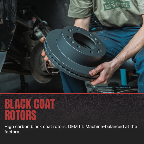 Doc's Diesel High-Carbon Brake Rotors - Black Coat Rotors Black