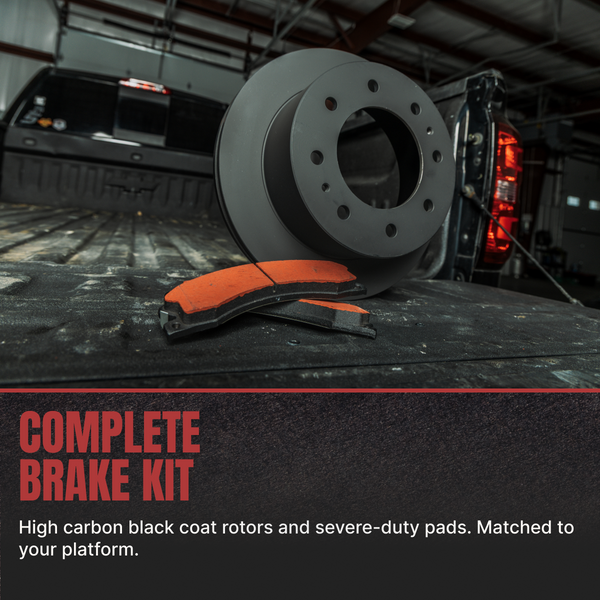 Doc's Diesel High-Carbon Brake Rotors Kit - Complete Brake Kit Black
