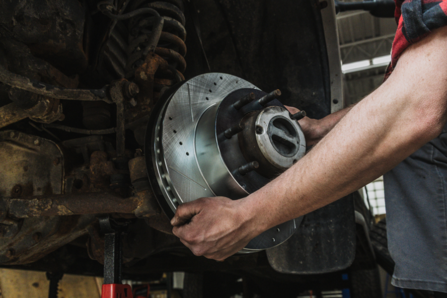 DRILLED & SLOTTED ROTORS + CERAMIC BRAKE PADS
