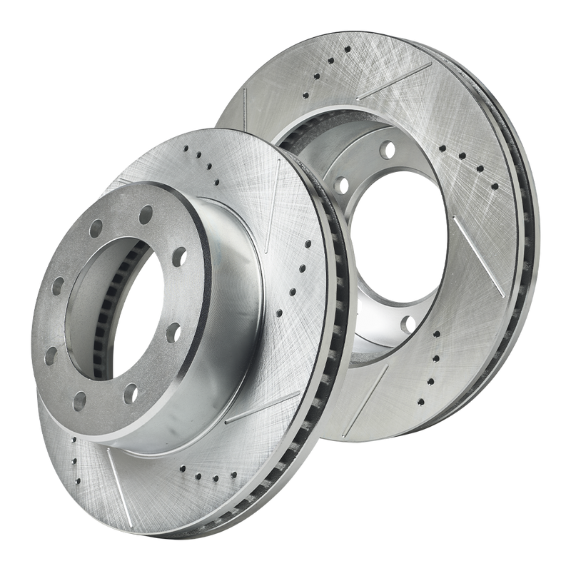 Doc's Diesel RAM 6.7L/5.9L Cummins 2500/3500 SRW/DRW Drilled and Slotted Front Rotor Set 2009-2024