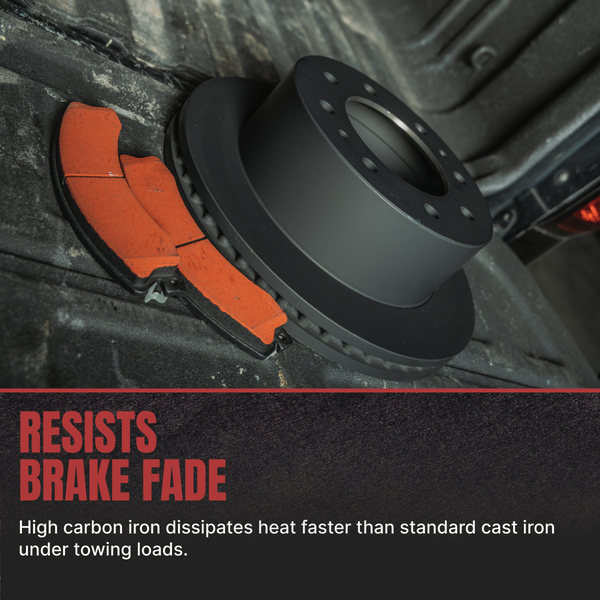 Doc's Diesel High-Carbon Brake Rotors Kit - Resists Brake Fade Black
