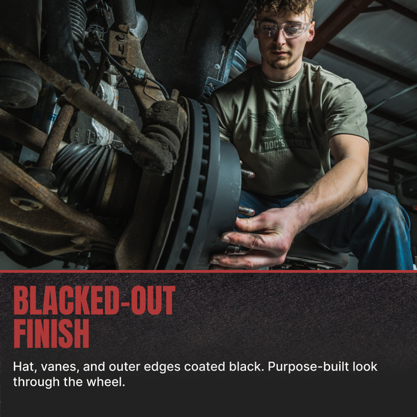 Doc's Diesel High-Carbon Brake Rotors - Blacked-Out Finish Black 
