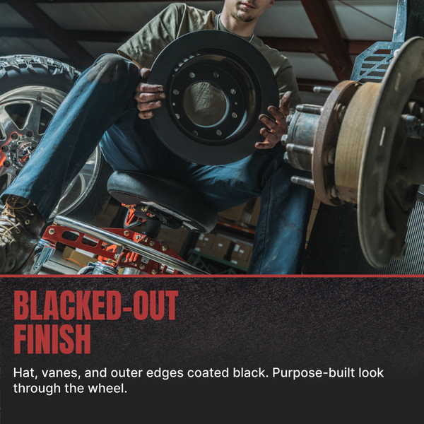 Doc's Diesel High-Carbon Brake Rotors Kit - Blacked-Out Finish Black
