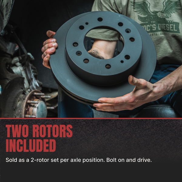 Doc's Diesel High-Carbon Brake Rotors -  Two Rotors Included Black
