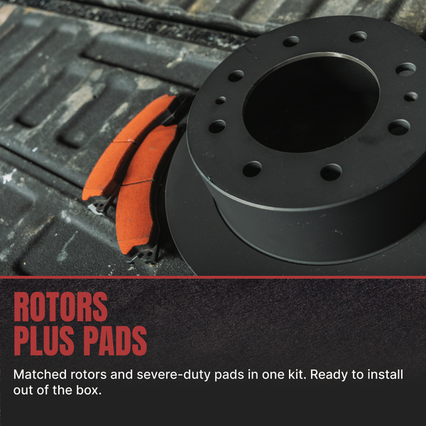 Doc's Diesel High-Carbon Brake Rotors Kit - Rotors Plus Pads Black