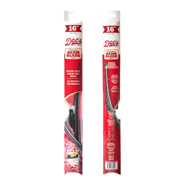 Doc's Auto Parts All-Season Beam Wiper Blades Front 16" + 16"
