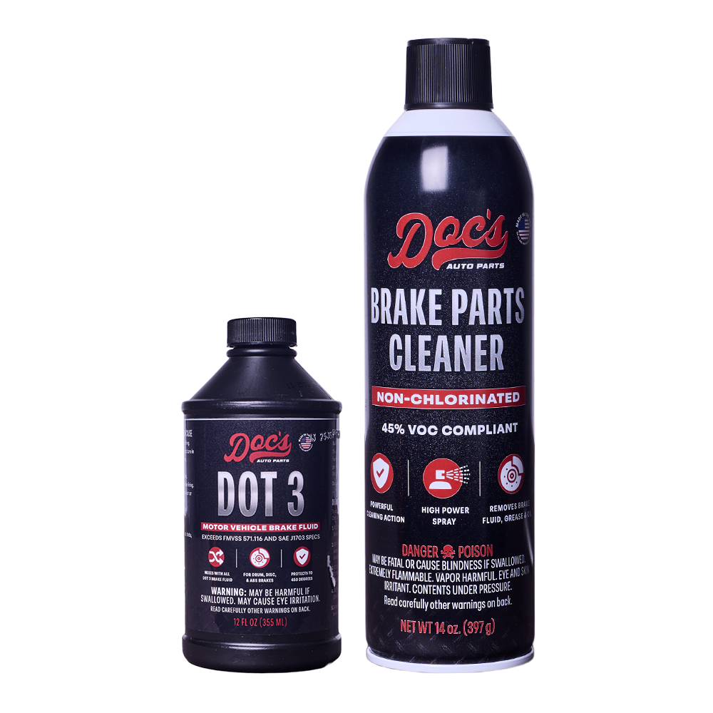 Doc's Auto Parts Brake DOT 3 Fluid + Cleaner Kit