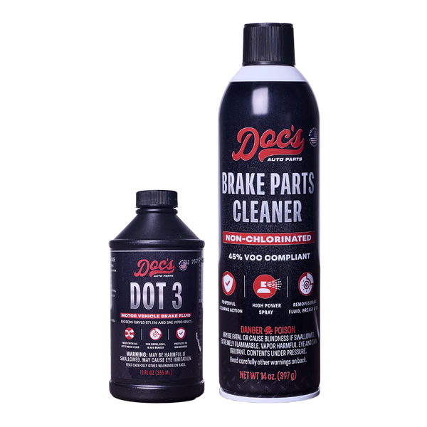Doc's Auto Parts Brake DOT 3 Fluid + Cleaner Kit