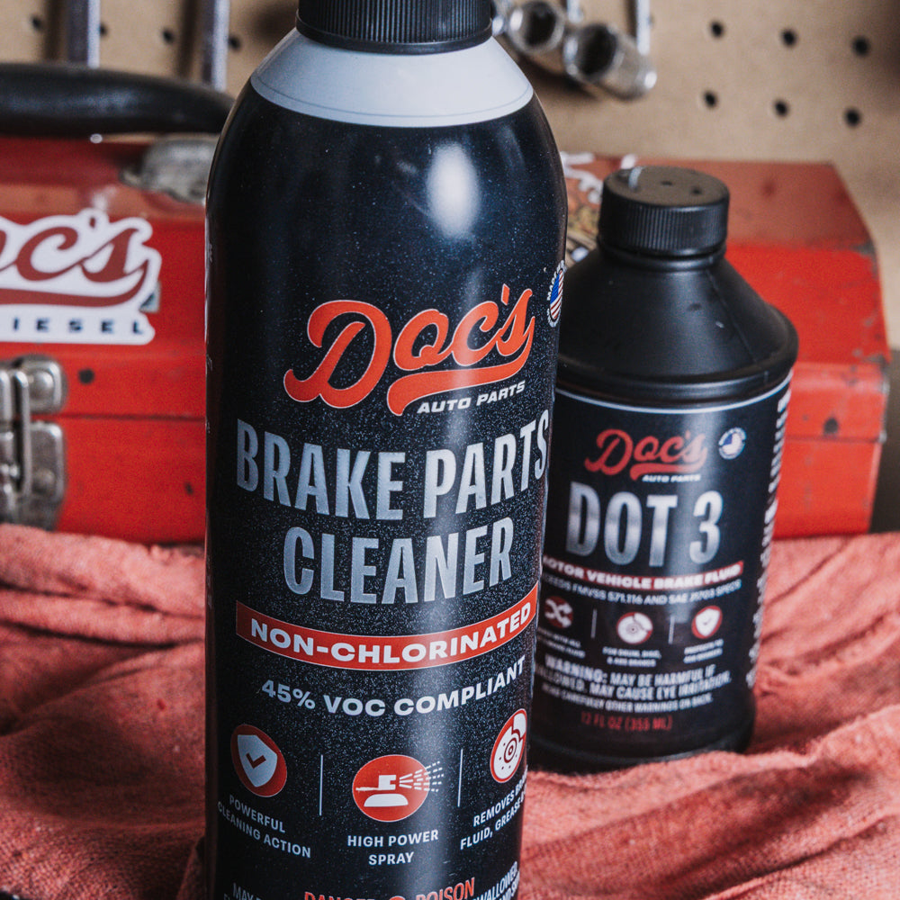 Doc's Auto Parts Brake DOT 3 Fluid + Cleaner Kit Lifestyle