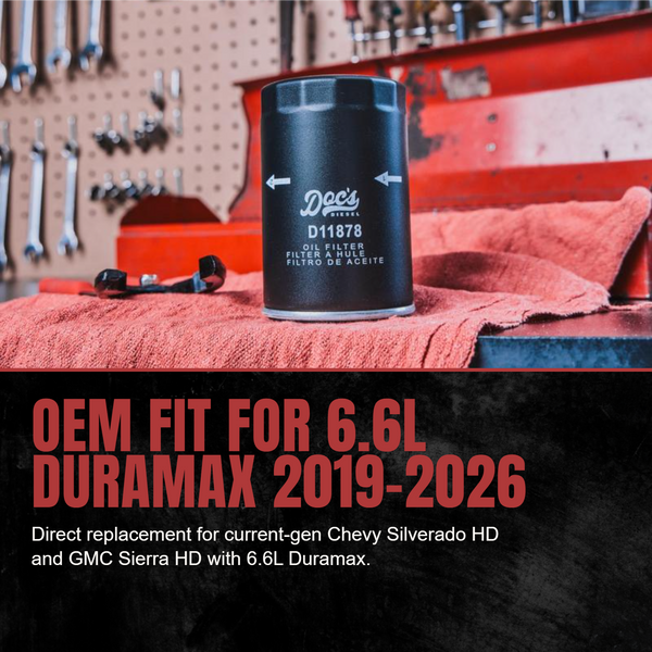 Doc's Diesel Chevrolet/GMC 6.6L Duramax Oil Filter 2019-2026
