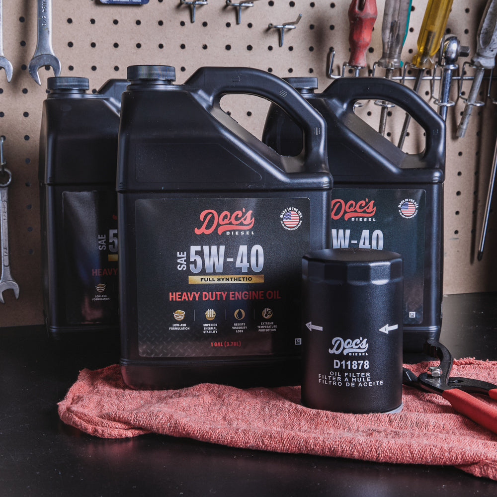 Doc's Diesel Chevrolet/GMC 6.6L Duramax 5W-40 Full Synthetic Oil Change Kit 2020-2025 Lifestyle brand_Doc's Diesel
