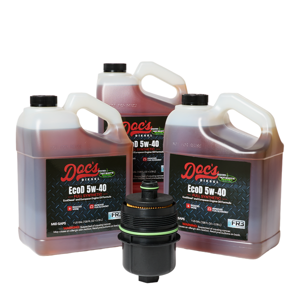 Doc's Diesel Jeep Wrangler/Gladiator 3.0L + Dodge RAM 1500 3.0L EcoDiesel 5W-40 Full Synthetic Oil Change Kit 2020-2024 Gallons 3