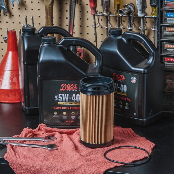 Doc's Diesel RAM 6.7L Cummins 5W-40 Full Synthetic Oil Change Kit 2025-2026 Lifestyle (Gallons 3)