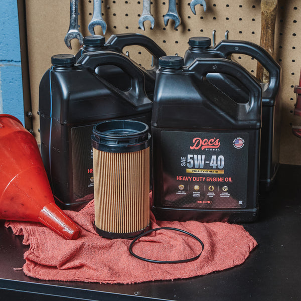 Doc's Diesel RAM 6.7L Cummins 5W-40 Full Synthetic Oil Change Kit 2025-2026 Lifestyle (Gallons 4)