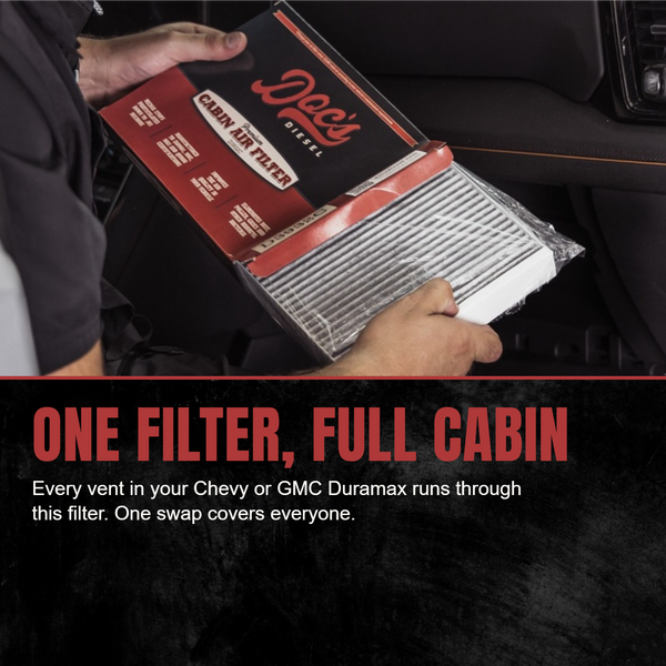 Doc's Diesel Chevrolet/GMC 6.6L/3.0L Duramax Cabin Air Filter 2017-2026