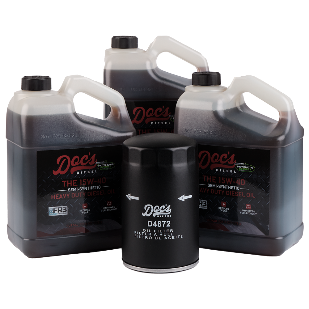 Doc's Ford 7.3L Powerstroke 15W-40 SEMI Synthetic Oil Change Kit 1994-2003 3-Pack