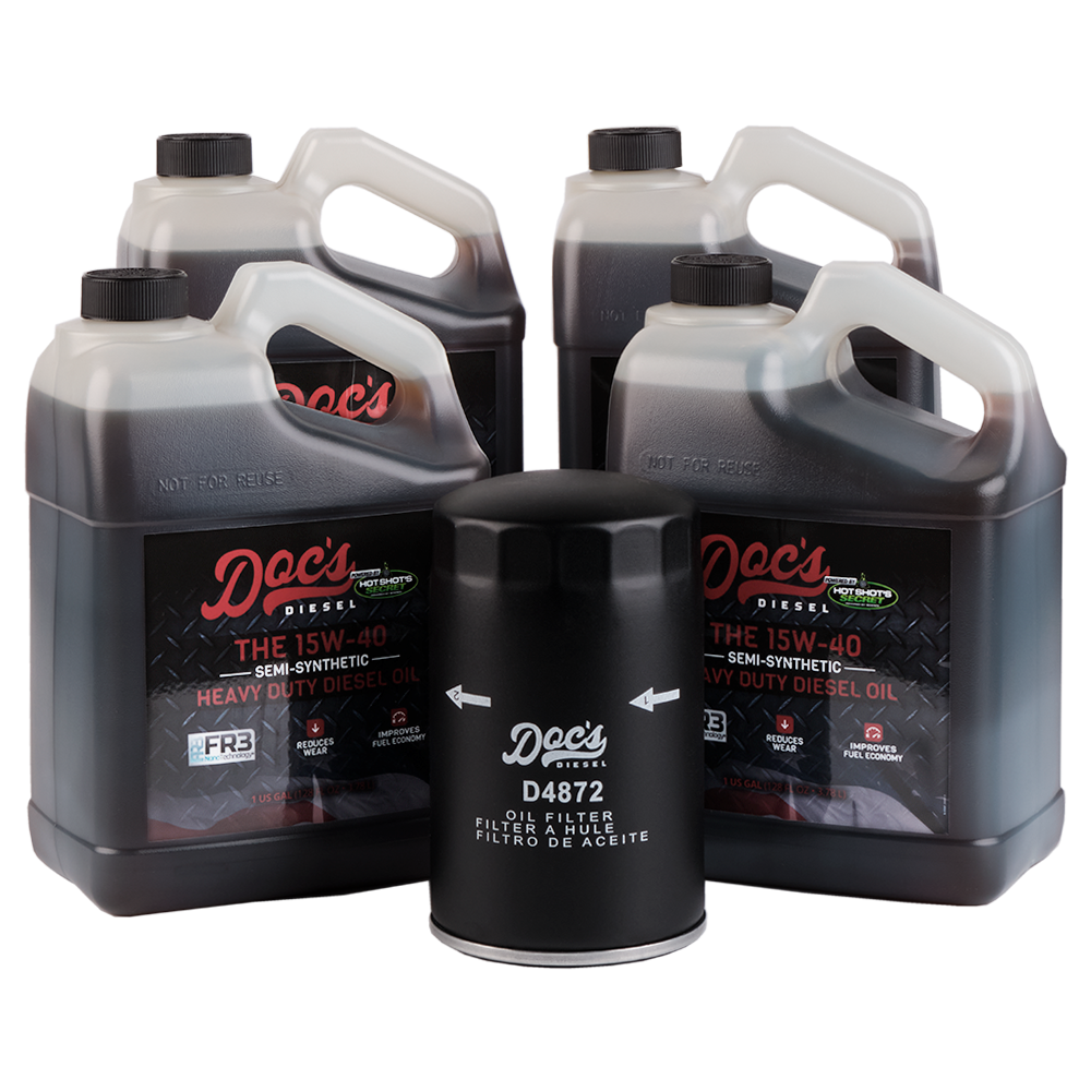 Doc's Diesel Ford 7.3L Powerstroke 15W-40 SEMI Synthetic Oil Change Kit 1994-2003 brand_Hot Shot's Gallons 4