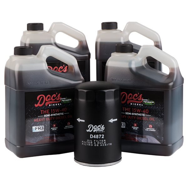 Doc's Diesel Ford 7.3L Powerstroke 15W-40 SEMI Synthetic Oil Change Kit 1994-2003 brand_Hot Shot's Gallons 4