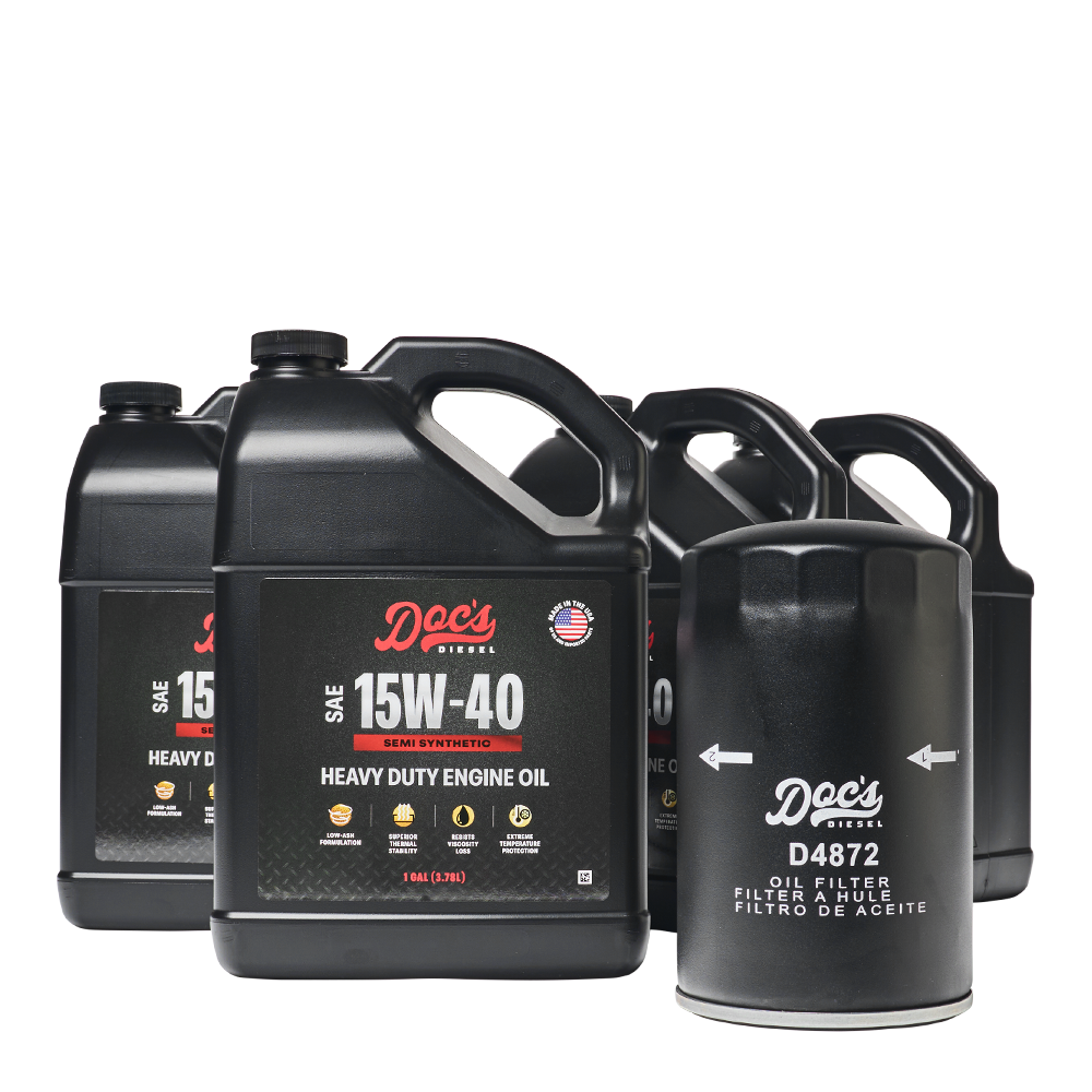 Doc's Diesel Ford 7.3L Powerstroke 15W-40 SEMI Synthetic Oil Change Kit 1994-2003 brand_Doc's Diesel Gallons 4