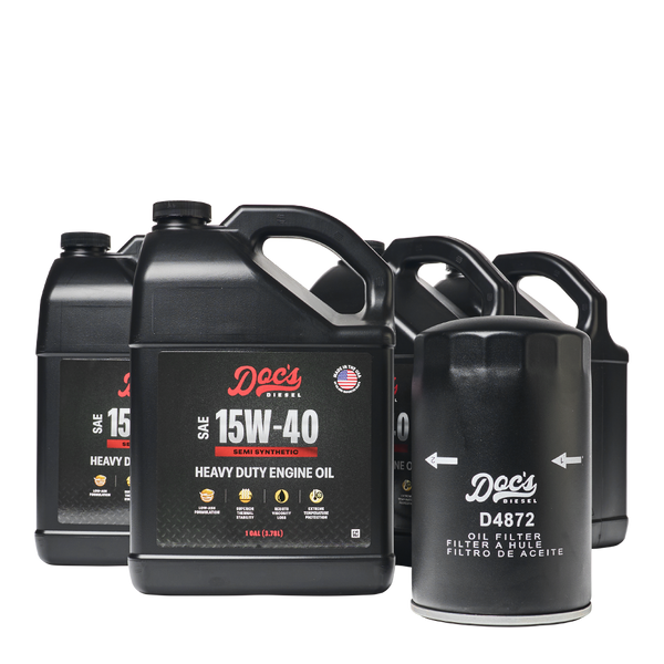 Doc's Diesel Ford 7.3L Powerstroke 15W-40 SEMI Synthetic Oil Change Kit 1994-2003 brand_Doc's Diesel Gallons 4