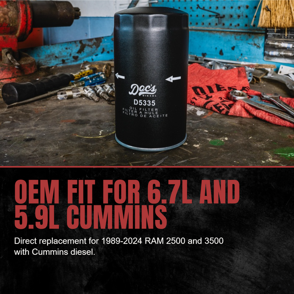 Doc's Diesel Dodge RAM 6.7L/5.9L Cummins Oil Filter 1989-2024