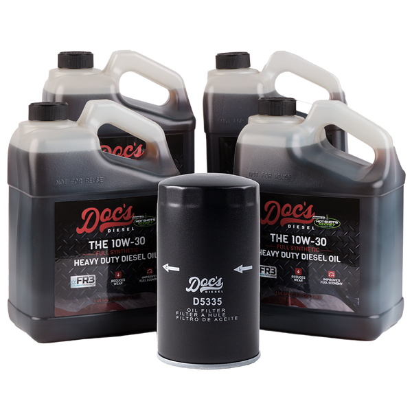 Doc's Diesel Dodge RAM 6.7L Cummins 10W-30 Full Synthetic Oil Change Kit 1989-2024 brand_Hot Shot's Gallons 4