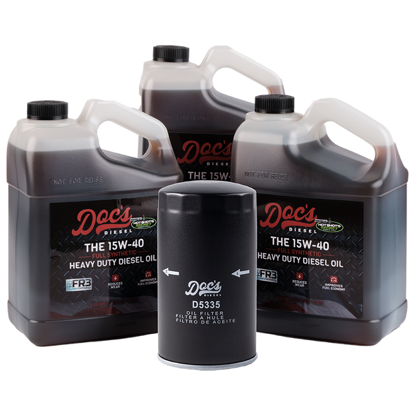 Doc's Diesel Dodge RAM 6.7L Cummins 15W-40 Full Synthetic Oil Change Kit 1989-2024 brand_Hot Shot's Gallons 3