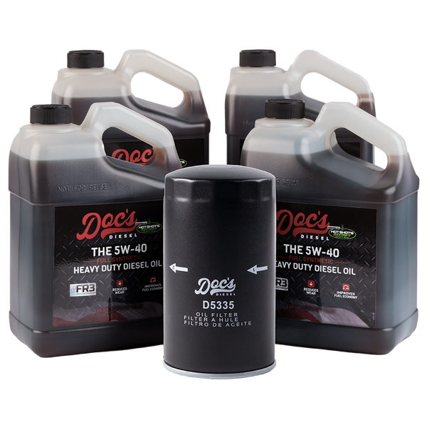 Doc's Diesel Dodge RAM 6.7L Cummins 15W-40 Full Synthetic Oil Change Kit 1989-2024 brand_Hot Shot's Gallons 4