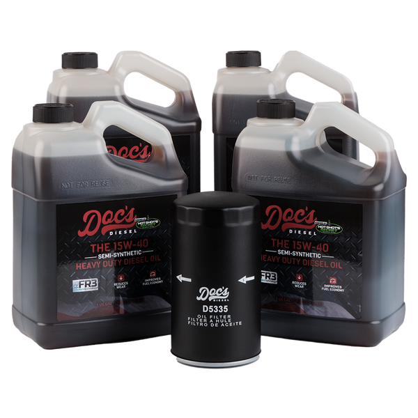 Doc's Diesel Dodge RAM 6.7L Cummins 15W-40 SEMI Synthetic Oil Change Kit 1989-2024 brand_Hot Shot's Gallons 4