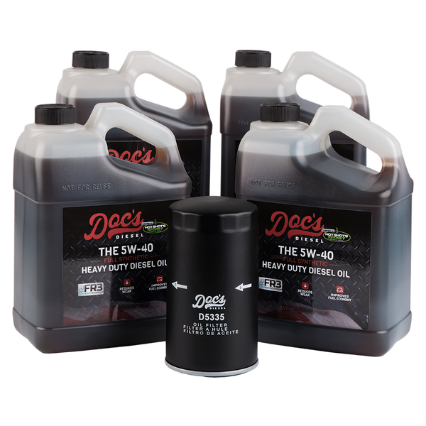 Doc's Diesel Dodge RAM 6.7L Cummins 5W-40 Full Synthetic Oil Change Kit 1989-2024 brand_Hot Shot's Gallons 4