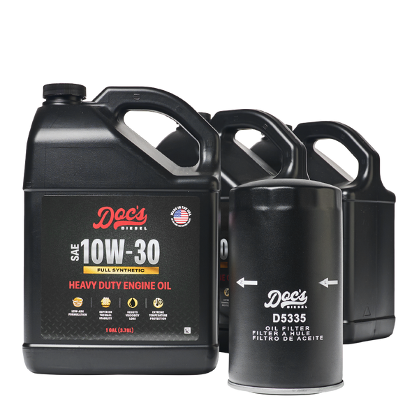 Doc's Diesel Dodge RAM 6.7L/5.9L Cummins 10W-30 Full Synthetic Oil Change Kit 1989-2024 brand_Doc's Diesel Gallons 3