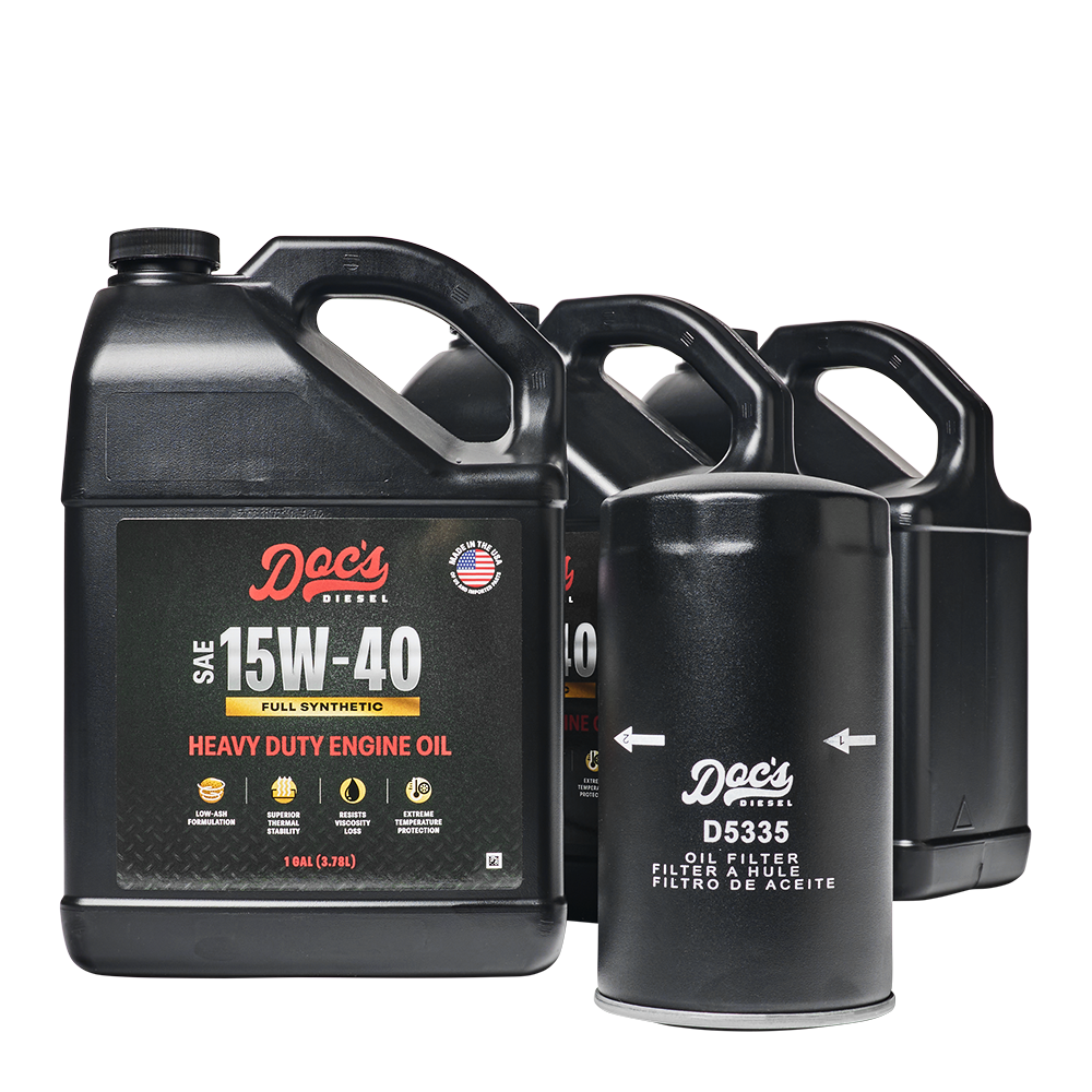 Doc's Diesel Dodge RAM 6.7L/5.9L Cummins 15W-40 Full Synthetic Oil Change Kit 1989-2024 brand_Doc's Diesel Gallons 3