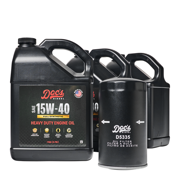 Doc's Diesel Dodge RAM 6.7L/5.9L Cummins 15W-40 Full Synthetic Oil Change Kit 1989-2024 brand_Doc's Diesel Gallons 3