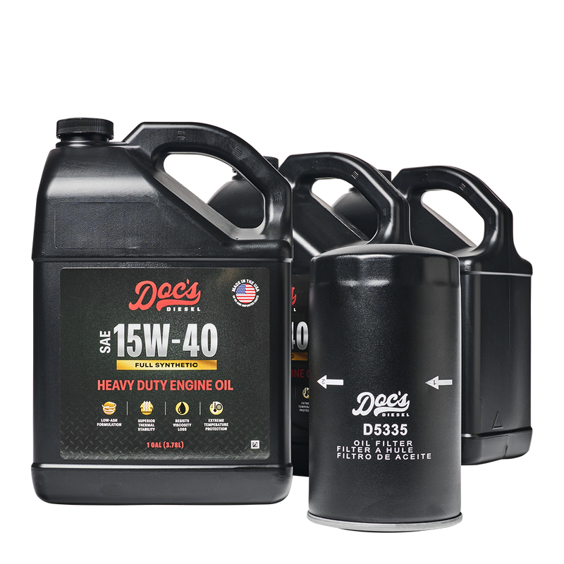 Doc's Diesel Dodge RAM 6.7L/5.9L Cummins 15W-40 Full Synthetic Oil Change Kit 1989-2024 brand_Doc's Diesel Gallons 3