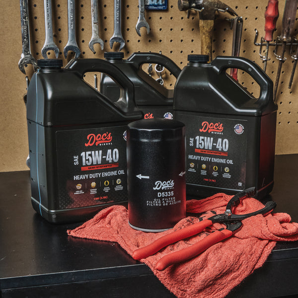 Doc's Diesel Dodge RAM 6.7L/5.9L Cummins 15W-40 SEMI Synthetic Oil Change Kit 1989-2024 brand_Doc's Diesel Gallons 3