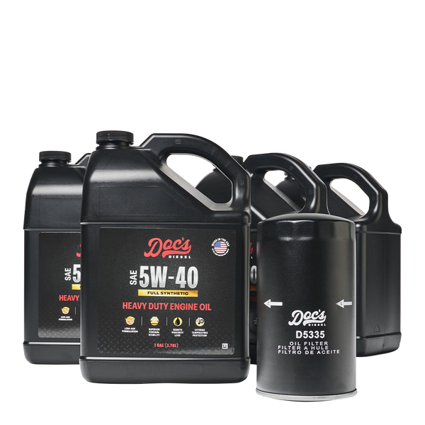 Doc's Diesel Dodge RAM 6.7L/5.9L Cummins 5W-40 Full Synthetic Oil Change Kit 1989-2024 brand_Doc's Diesel Gallons 4