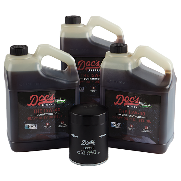 Doc's Diesel Chevrolet/GMC 6.6L Duramax 15W-40 SEMI Synthetic Oil Change Kit 2001-2019 brand_Hot Shot's 