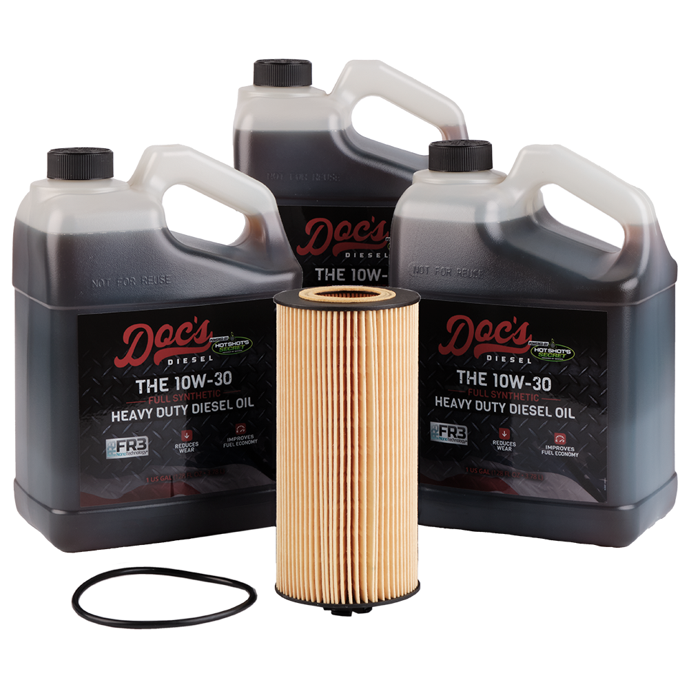 Doc's Ford 6.0L/6.4L Powerstroke 10W-30 Full Synthetic Oil Change Kit 2003-2010 3-Pack