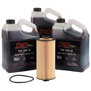 Doc's Ford 6.0L/6.4L Powerstroke 10W-30 Full Synthetic Oil Change Kit 2003-2010 3-Pack