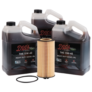 Doc's Ford 6.0L/6.4L Powerstroke 15W-40 Full Synthetic Oil Change Kit 2003-2010 3-Pack