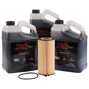 Doc's Ford 6.0L/6.4L Powerstroke 15W-40 SEMI Synthetic Oil Change Kit 2003-2010 3-Pack