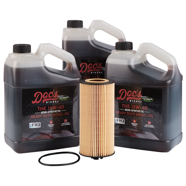 Doc's Diesel Ford 6.0L/6.4L Powerstroke 15W-40 SEMI Synthetic Oil Change Kit 2003-2010 brand_Hot Shot's Gallons 3