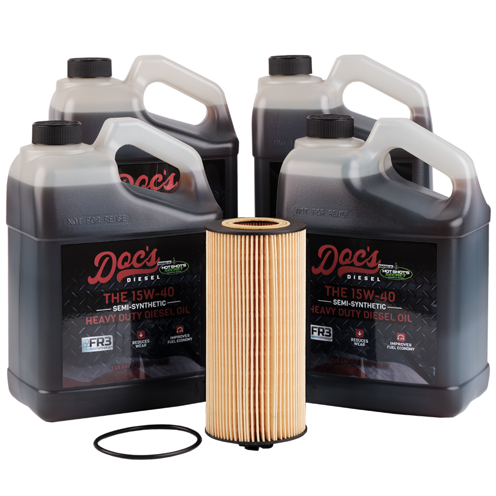 Doc's Diesel Ford 6.0L/6.4L Powerstroke 15W-40 SEMI Synthetic Oil Change Kit 2003-2010 brand_Hot Shot's Gallons 4