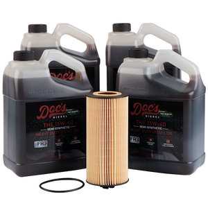 Doc's Ford 6.0L/6.4L Powerstroke 15W-40 SEMI Synthetic Oil Change Kit 2003-2010 4-Pack