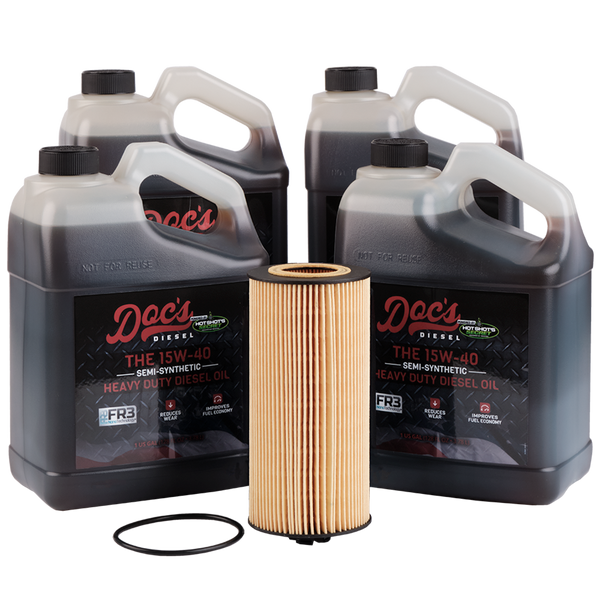 Doc's Diesel Ford 6.0L/6.4L Powerstroke 15W-40 SEMI Synthetic Oil Change Kit 2003-2010 brand_Hot Shot's Gallons 4