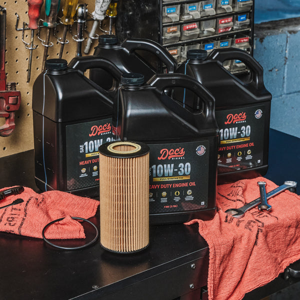 Doc's Diesel Ford 6.0L/6.4L Powerstroke 10W-30 Full Synthetic Oil Change Kit 2003-2010 brand_Doc's Diesel Gallons 4