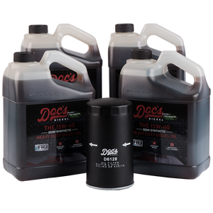 Doc's Ford 6.7L Powerstroke 15W-40 SEMI Synthetic Oil Change Kit 2011-2024 4-Pack