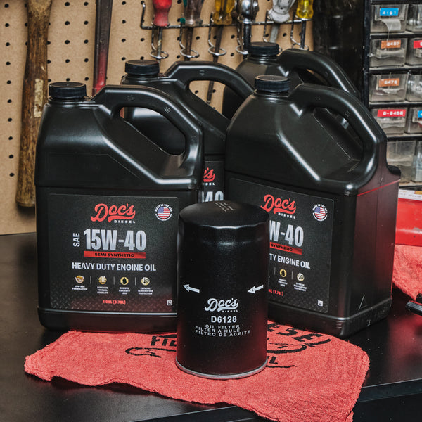 Doc's Diesel Ford 6.7L Powerstroke 15W-40 SEMI Synthetic Oil Change Kit 2011-2025 brand_Doc's Diesel Gallons 4