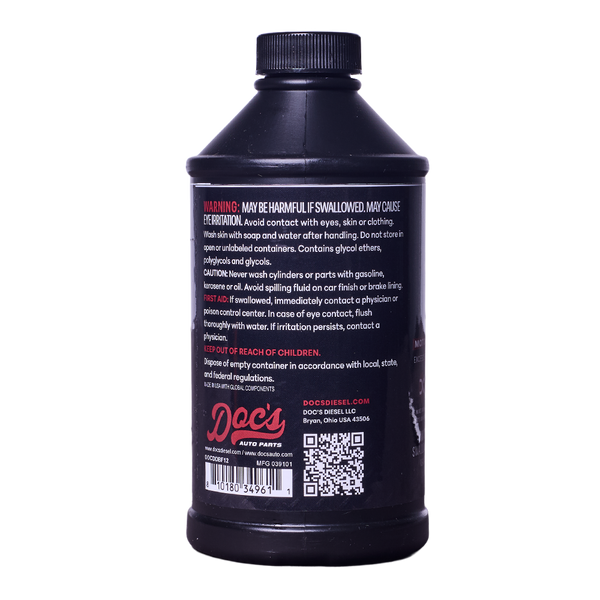 Doc’s Auto Parts DOT 3 Brake Fluid back